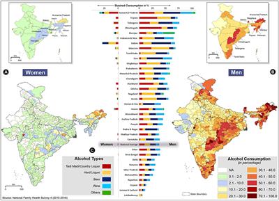 Epidemiology, Hot Spots, and Sociodemographic Risk Factors of Alcohol Consumption in Indian Men and Women: Analysis of National Family Health Survey-4 (2015-16), a Nationally Representative Cross-Sectional Study